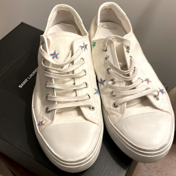 Saint Laurent Bedford Sneakers with Star Print - Picture 1 of 5
